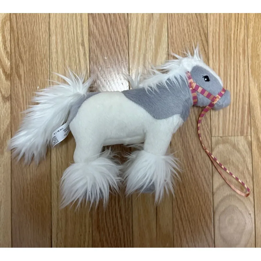 American Girl Wellie Wishers White Gray Shetland Pony Horse Doll Plush Toy‎
